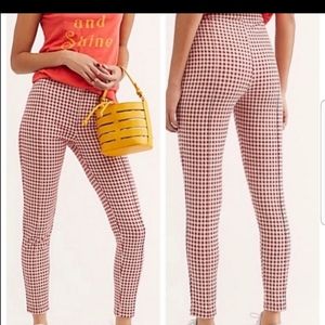 Free People Carnaby Checkered Pants NWOT